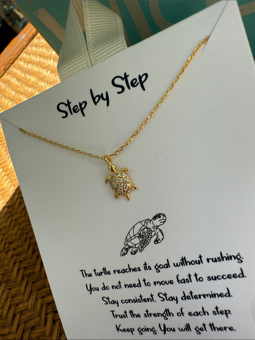18K Gold-Dipped Turtle Pendant Necklace - Gold - Picture 6 of 9